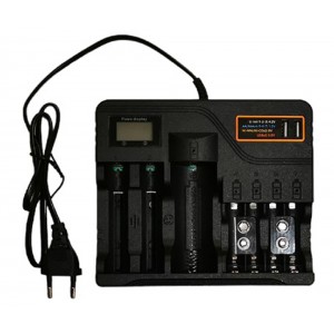 Φορτιστής 7 Μπαταριών Li-ion/AAA/AA με 2 θύρες USB 