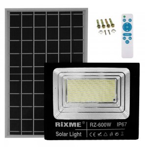 Rixme Στεγανός Ηλιακός Προβολέας LED 600W με Τηλεχειριστήριο IP66 41368815