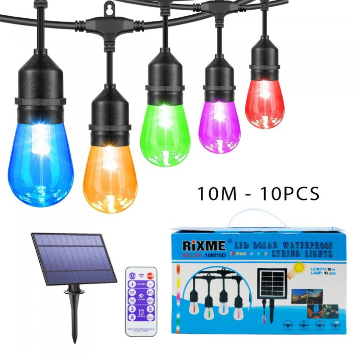 Κρεμαστό Ηλιακό Φωτιστικό Γιρλάντα RGB με Τηλεχειριστήριο 46247427