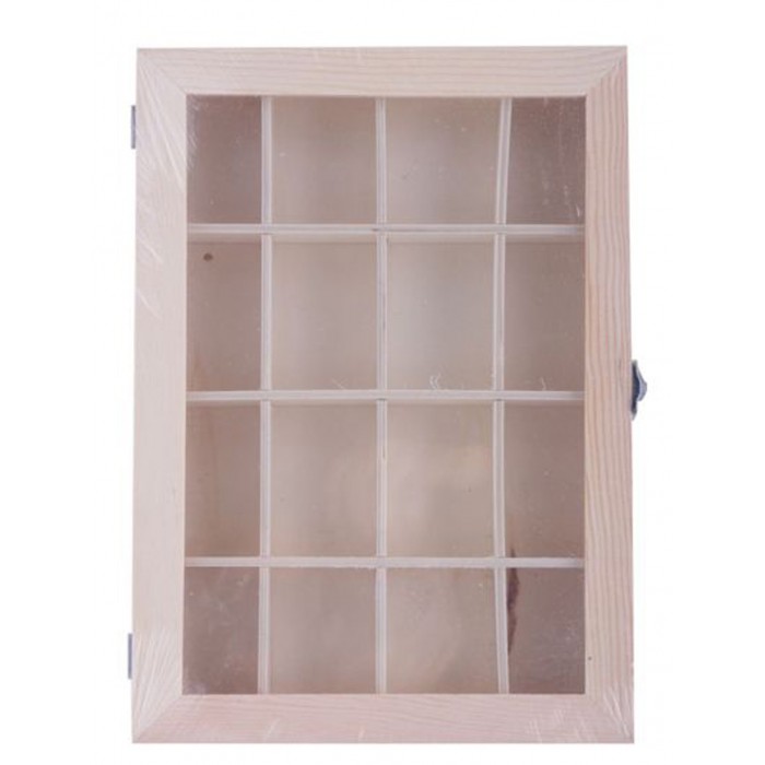 Κουτί Ξύλινο 16 Θέσεων 28x20x4cm ForHome 971105