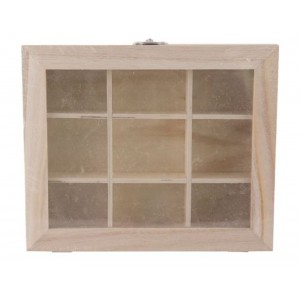 Κουτί Ξύλινο 9 Θέσεων 21x18x4cm ForHome 971109