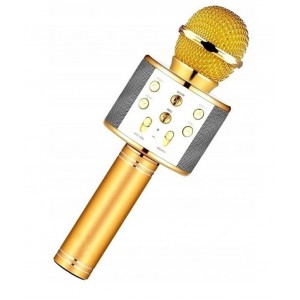 Ασύρματο Μικρόφωνο Karaoke Bluetooth με Ηχείο σε Χρυσό Χρώμα 31995621