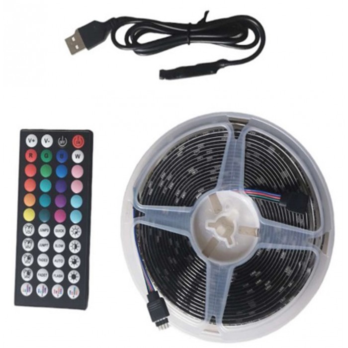 Αδιάβροχη Ταινία LED RGB 5m με Τηλεχειριστήριο ForHome 017021