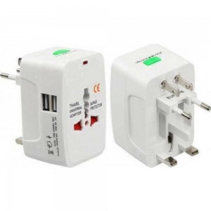 Ταξιδιωτικός Αντάπτορας Πρίζας με 2 θύρες USB 1000mA TREQA ForHome 128103