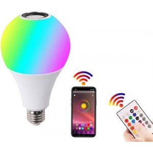 Smart Λάμπα LED για Ντουί E27 RGB με σύνδεση μέσω Bluetooth και ηχείο για αναπαραγωγή μουσικής 104508 