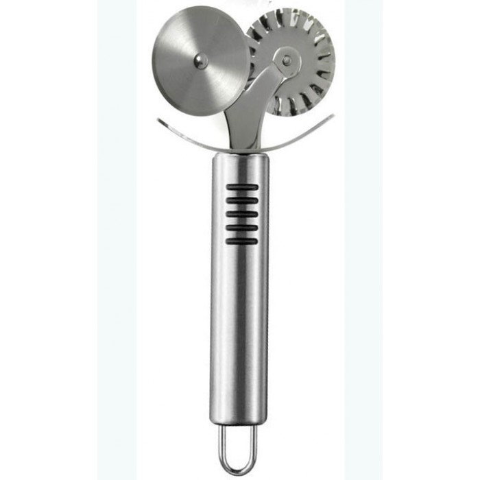 Ρόδα ζύμης διπλή inox Cookman 17εκ.