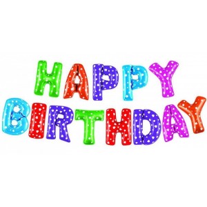 Σετ Μπαλόνια Foil σχέδιο Happy Birthday Πολύχρωμο 41cm 13 τεμαχίων