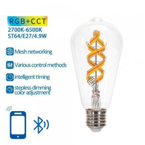 Λαμπτήρας FILAMENT LED RGBW και CCT ST64 Aigostar 29453