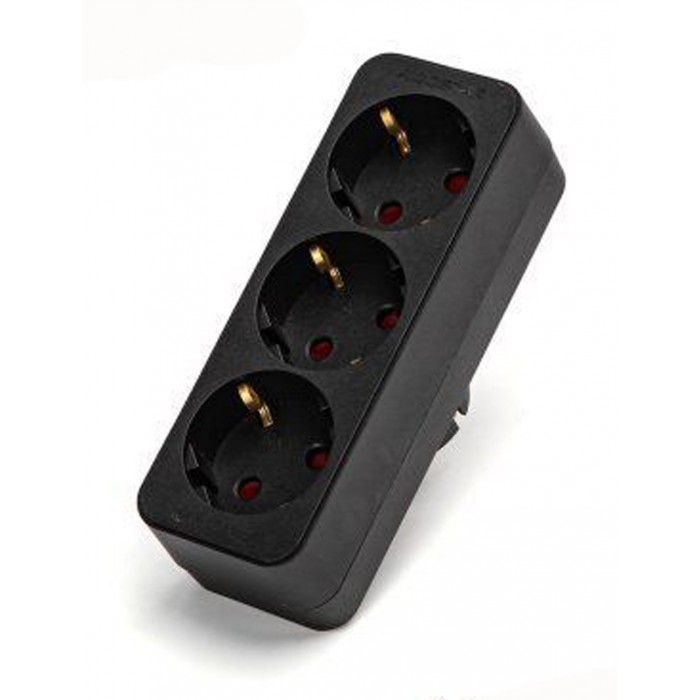Πρίζα ασφαλείας 3 θέσεων μαύρο 14.5x5x7.7cm Aigostar 36099