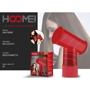 Αξεσουάρ για ΠΙστολάκι Μαλλιών για Μπούκες κόκκινο 210x120x80mm Hoomei HM-7608R 