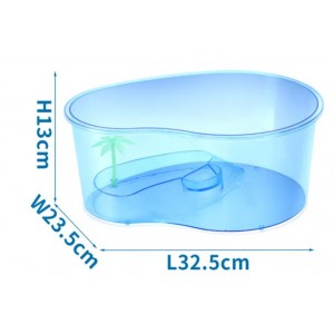 Ενυδρείο Χελώνας Πλαστικό γαλάζιο 23.5x13x32.5cm Nobleza 805053