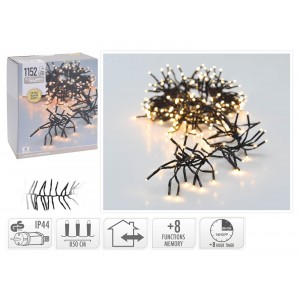 1152 Led Φωτάκια - 8.5 Μέτρα - Χρονοδιακόπτησ - Extra Θερμό Λευκό