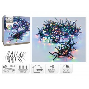 1512 Led Φωτάκια - 11 Μέτρα - Χρονοδιακόπτησ - Πολύχρωμο	