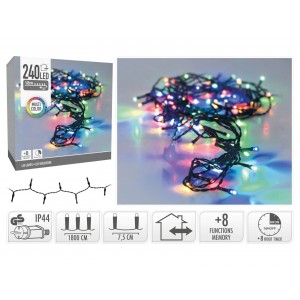 240 Led Φωτάκια - 18 Μέτρα - Χρονοδιακόπτησ - Πολύχρωμο	