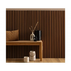 3D Πάνελ Τοίχου Colva Atmosphera - 120X60Cm - Dark Wood