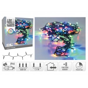 480 Led Φωτάκια - 36 Μέτρα - Χρονοδιακόπτησ - Πολύχρωμο	