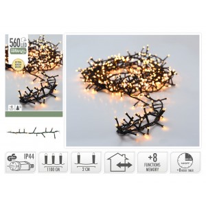 560 Led Φωτάκια - 11 Μέτρα - Χρονοδιακόπτησ - Θερμό Λευκό