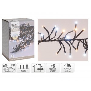 768 Led Φωτάκια - 5.6 Μέτρα - Χρονοδιακόπτησ - Λευκό, Θερμό Λευκό