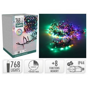 768 Led Φωτάκια - 9.9 Μέτρα - Χρονοδιακόπτησ - Πολύχρωμο	