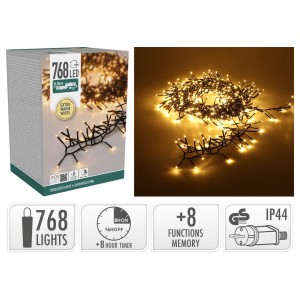 768 Led Φωτάκια - 9.9 Μέτρα - Χρονοδιακόπτησ - Θερμό Λευκό