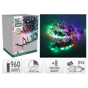 960 Led Φωτάκια - 12.4 Μέτρα - Χρονοδιακόπτησ - Πολύχρωμο	