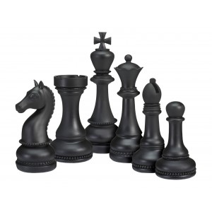  Chess Set 6Pcs Black