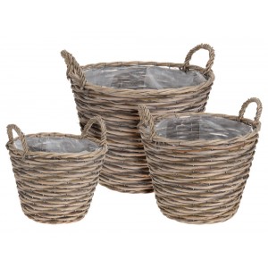  Deco Set 3 Ψαθινα Καλαθια 435100110