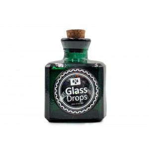  Διακοσμητικο Μπουκαλι Glass Drops Cuadrada Me Πωμα