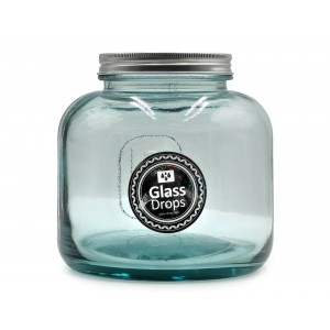  Δοχειο Me Καπακι Glass Drops Storage 1,5L 15Cm