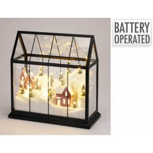 Φωτιζόμενο Σπιτάκι Με Led - 33X15.2X33Cm