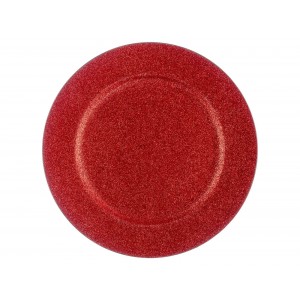  Glitter Pres. Round Plate Red 147108Rg