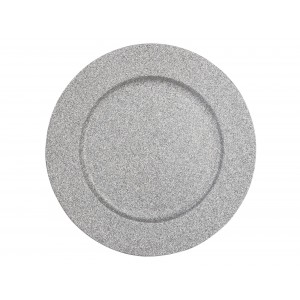  Glitter  Pres Round Plate Silv 147108Ar