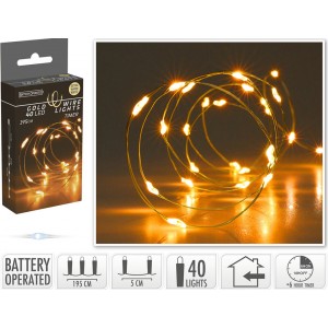  Gold Wire 40Led Ww Bo Timer Ax9734110