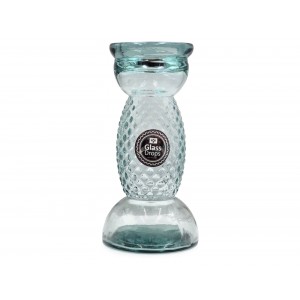  Κηροπηγιο Glass Drops Diamante 28Cm