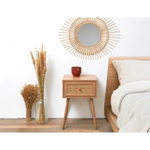 Κομοδίνο Home Deco Factory - 39X39X55.4Cm - Καφέ 