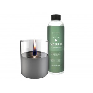 Σετ Gift Pack Επιτραπέζια εστία φωτιάς Lilly 10 & Tenderfuel 1lt Τenderflame με διάρκεια καύσης 9 - 10 ώρες, χωρητικότητα δεξαμενής 300ml και διαστάσεις 10x11.5cm - Dark Grey
