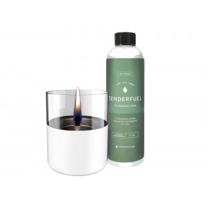 Σετ Gift Pack Επιτραπέζια εστία φωτιάς Lilly 10 & Tenderfuel 1lt Τenderflame με διάρκεια καύσης 9 - 10 ώρες, χωρητικότητα δεξαμενής 300ml και διαστάσεις 10x11.5cm - White