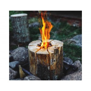  Log Candle Wood Bbq H20Xd15Cm Fs6000010