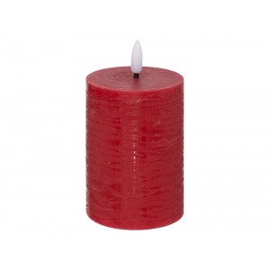  Molia Red Rnd Led Candle 7X13