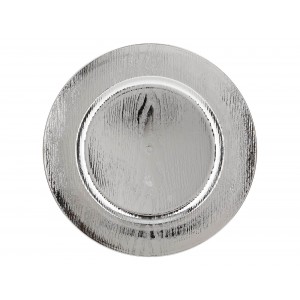  Pres. Wood Round Plate Silver 129812Ar