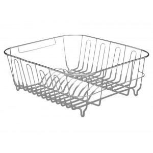  Pvc &Amp;Chromed Dish Drainer Grey 115191B
