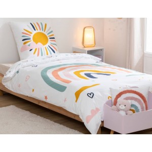 Σετ Παπλωματοθήκη-Μαξιλαροθήκη Atmosphera Rainbow - 140X200Cm - 2 Τμχ