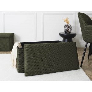 Σκαμπό-Μπαούλο Atom Home Deco Factory - 76X38X38Cm - Πράσινο