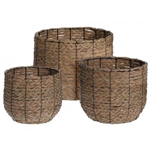  Storage Basket Set Rattan 3T Nb1300160