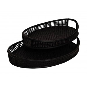  Tray Ovi Black, S/2