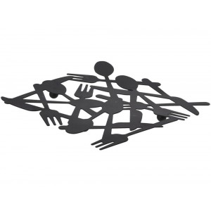 Trivet Metal 19X19Cm Black C80652400