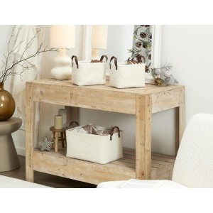  White Storage Basket X3 H20Cm Rg0031