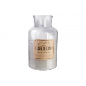 Αρωματικό κερί Apothecary Home Deco Factory με διάρκεια καύσης 110 ώρες, άρωμα Cotton flower και διαστάσεις 14x25.5cm