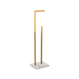 Βάση Χαρτιού Τουαλέτας 5Five με διαστάσεις 22x18x78cm - Λευκό/Καφέ