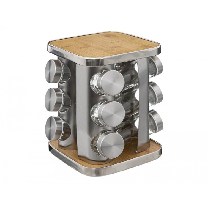  Spice Rack X12 Rota Ss+Bam Five 189583